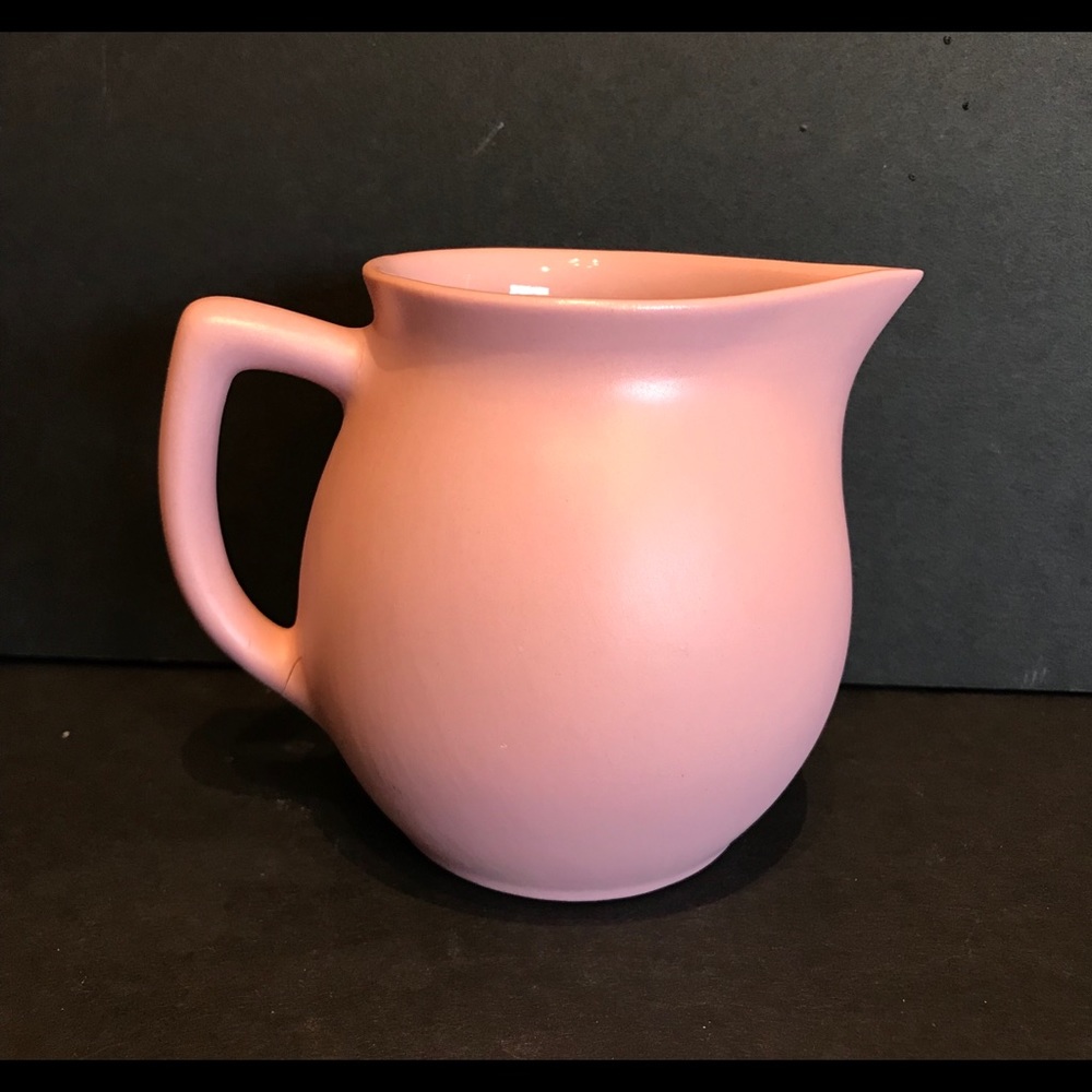 Pigeon Forge Pottery Of Tennessee Pink Natural Stoneware Pitcher Creamer Jug.